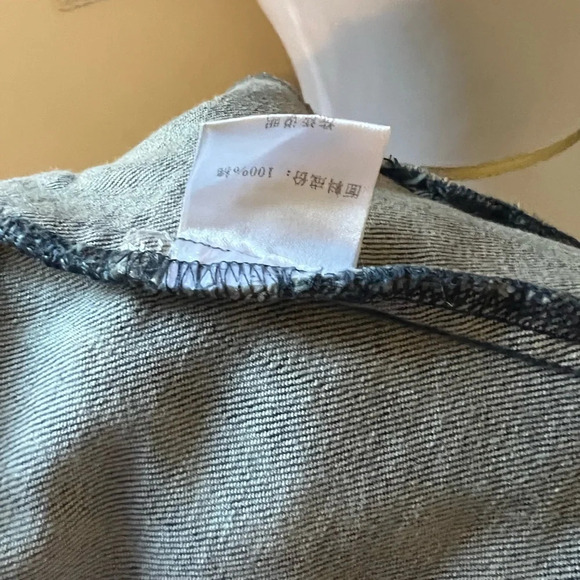 Moussy Jeans Acid Wash Moto Jean Jacket, size medium - Picture 5 of 5